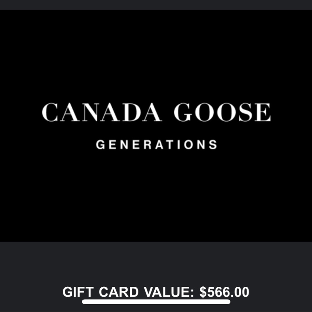 Canada Goose Digital Gift Card $566